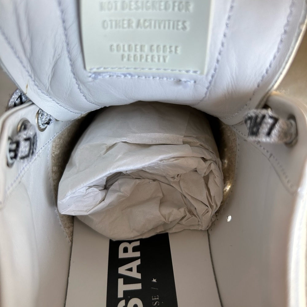 #Golden Goose white sneakers & silver worn once’s woman or men size 37, - Picture 8 of 16